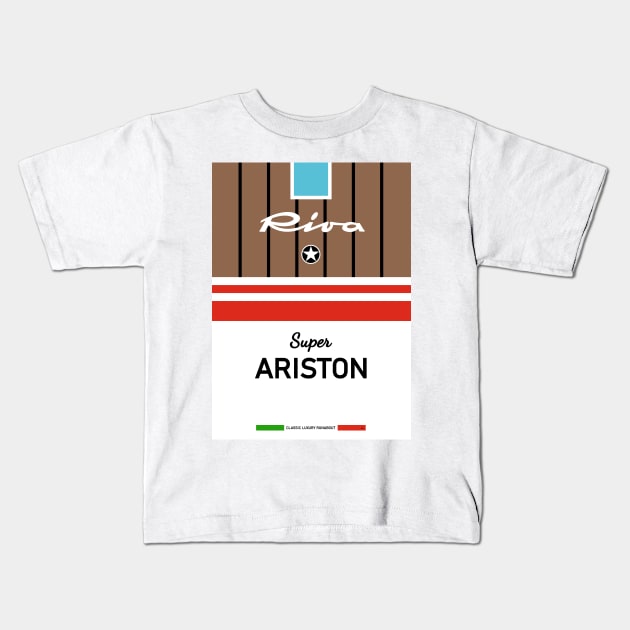 Riva Aquarama Ariston yachting monaco Kids T-Shirt by PB Mary